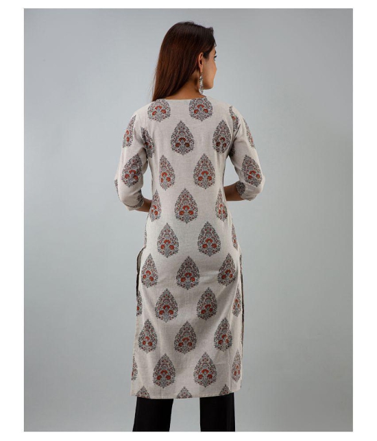 Doriya - Off White Cotton Blend Women's Straight Kurti - L