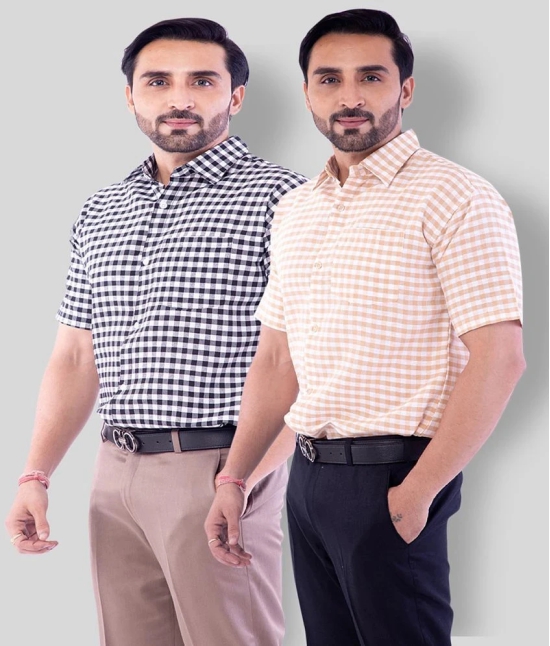 DESHBANDHU DBK - Multicolor Cotton Regular Fit Mens Casual Shirt (Pack of 2 ) - None