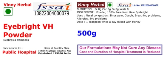 Eyebright VH Herbal Supplement Powder