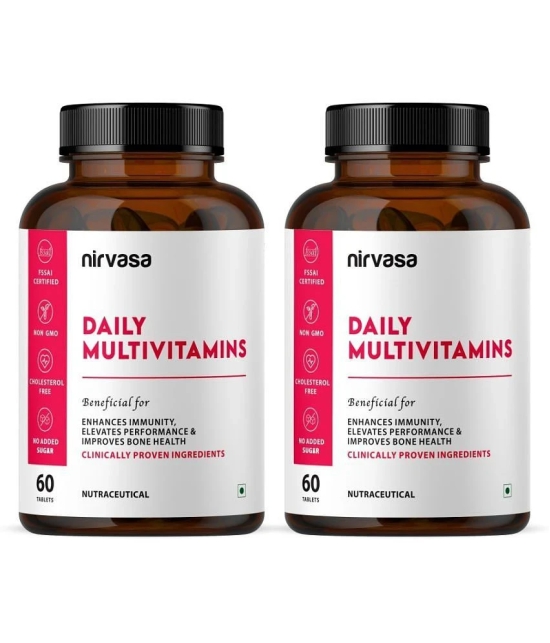 Nirvasa Daily Multivitamin Tablets for Men & Women 60 Tablets (Pack of 2)