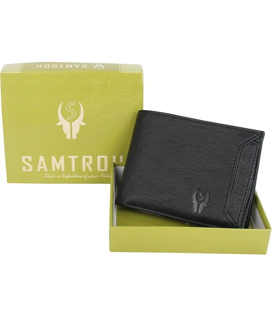 samtroh - PU BLACK Mens Regular Wallet ( Pack of 1 ) - Black