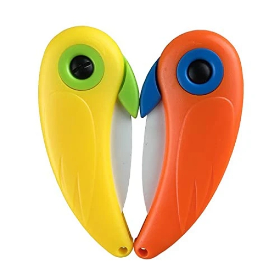 Connectwide Ceramic Bird Shaped Mini Folding Knife, Multicolor