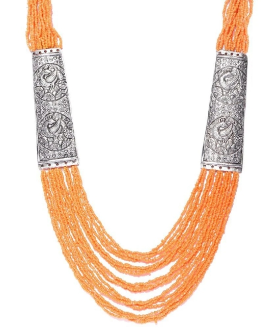 YOUBELLA Orange Alloy Necklace ( Pack of 1 ) - Orange