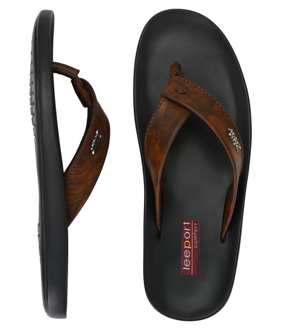 Leeport Brown Flip Flops - 11