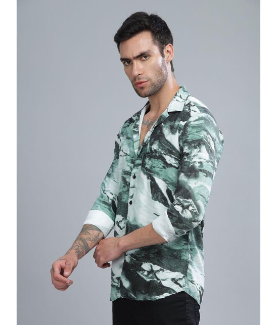 Paul Street Rayon Slim Fit Printed Full Sleeves Mens Casual Shirt - Green ( Pack of 1 ) - None