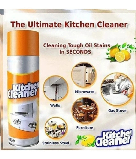 DHS Mart Oil-Grease Stain Remover Spray All Purpose Cleaner Foam Kitchen Cleaner Spray Foam Cleaner Bubble Cleaner 450 mL