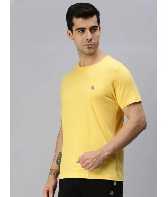 ONN - Yellow Cotton Blend Regular Fit Mens T-Shirt ( Pack of 1 ) - None