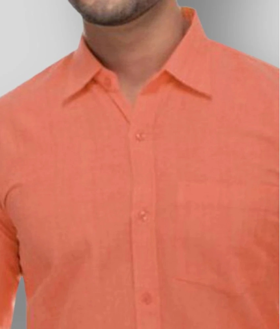 DESHBANDHU DBK - Orange Cotton Regular Fit Mens Formal Shirt (Pack of 1) - None