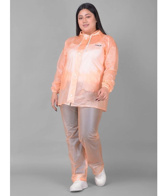 Dollar Polyester Raincoat Set - Orange - None