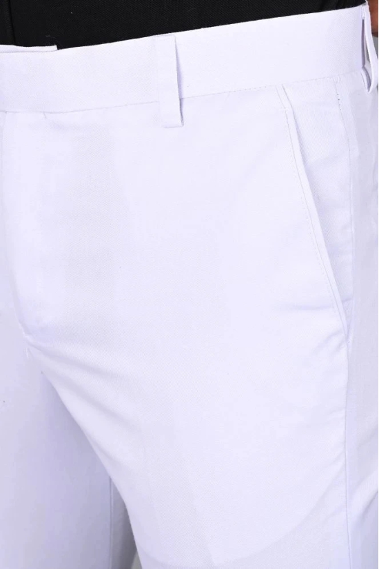 MANCREW - White Viscose Slim - Fit Mens Formal Pants ( Pack of 1 )