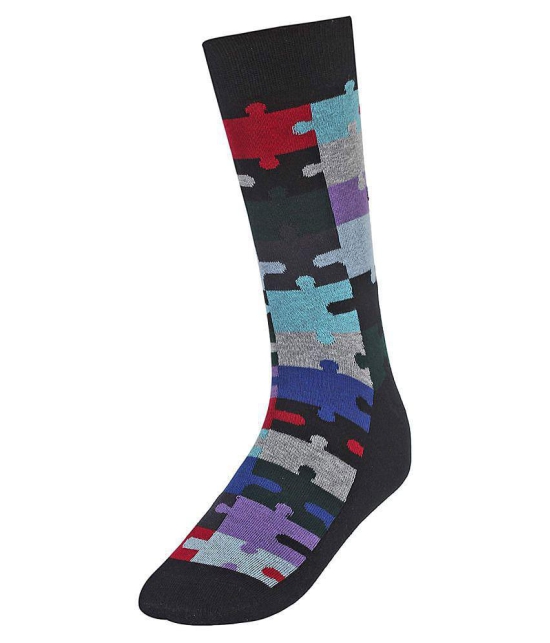 Creature - Cotton Men's Printed Multicolor Full Length Socks ( Pack of 3 ) - Blue