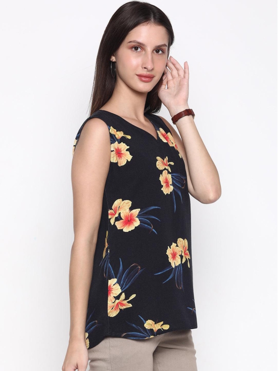 Hibiscus 'Viscose' Floral Sleeveless Top-L