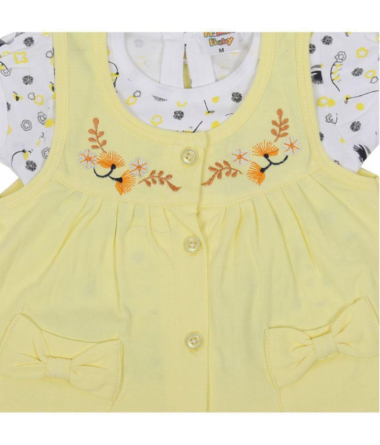 NammaBaby - Cotton Blend Yellow Baby Girl Frock ( Pack of 1 ) - None