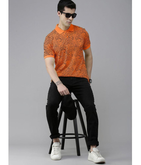 ADORATE - Orange Cotton Blend Regular Fit Men's Polo T Shirt ( Pack of 1 ) - None