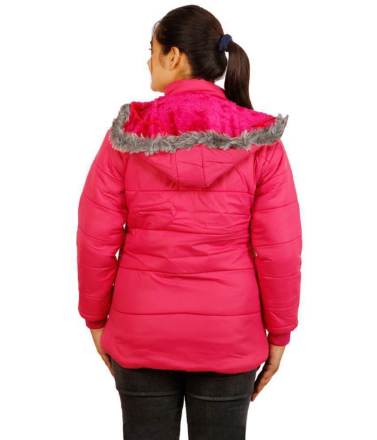 PPTHEFASHIONHUB - Polyester Pink Hooded Jackets - None