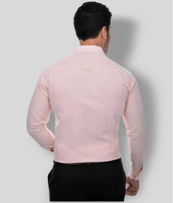 DESHBANDHU DBK - Peach Cotton Regular Fit Mens Formal Shirt (Pack of 1) - None