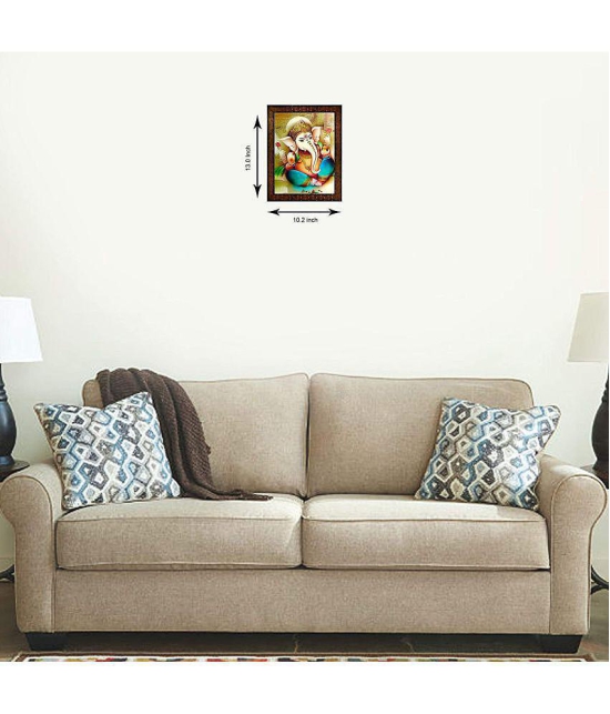 Indianara LORD GANESHA Painting -Synthetic Wood Multicolour