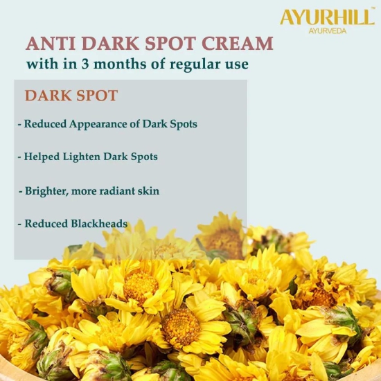 Ayurhill  Ayurvedic Dark Spot Removal Face Cream (75 Gms) Dark Spot Corrector for Women & Men