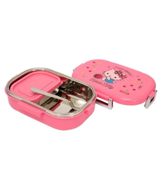 Jaypee - Pink Metal Lunch Box ( Pack of 1 )