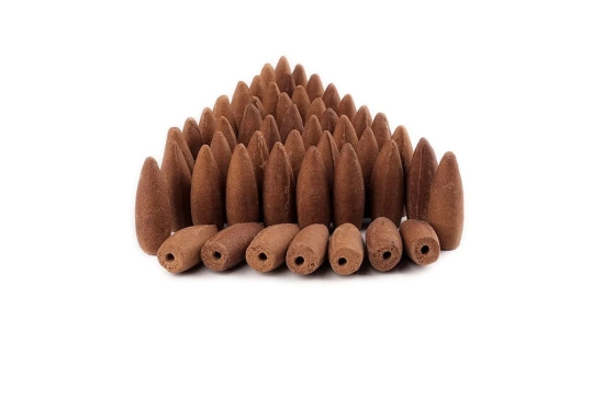 Bodhi House Backflow Natural Incense Dhoop Cones | Essential Oil Fragrant Matrix Incense Cones for Backflow Burner, Smoke Fountain | Charcoal Free Backflow Dhoop | 50 Pcs, Firdous Fragrance