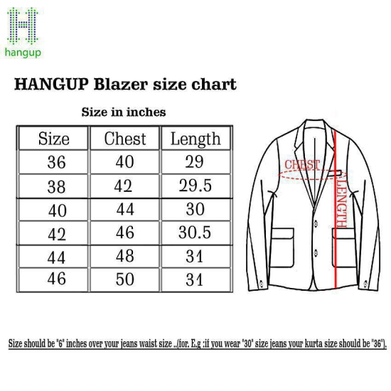 Hangup Navy Solid Casual Blazers - 36