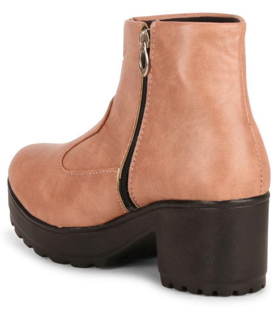 Ishransh - Peach Women''s Ankle Length Boots - None