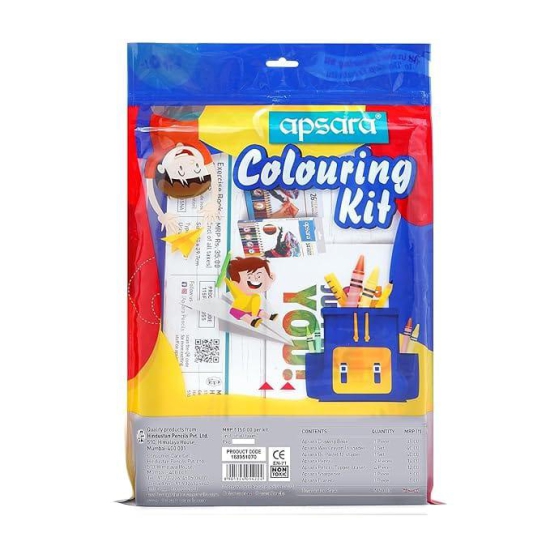 Apsara Colouring Kit | Ideal Gift Pack | Colouring Kit for Children | Kids Gifting Set | Complete Drawing Set | Fun Birthday Gift | Fun Children's Gift | Combo of 8 items