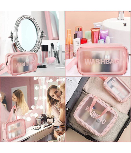 BD Pink Makeup Pouch Set - Pink