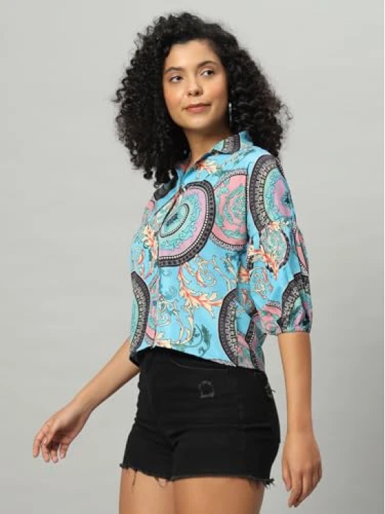 FUNDAY FASHION Women Regular Fit Printed Casual Satin Shirt