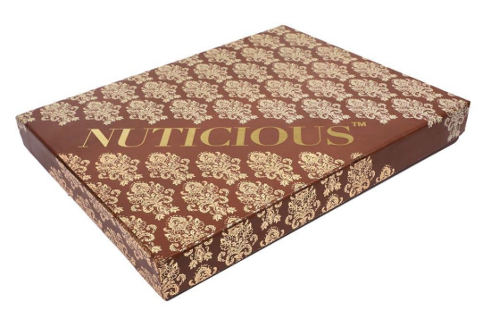 NUTICIOUS -Brown Dry Fruit Gift Box 600 gm Assorted Dry Fruits Rosted Almonds,Cashews, Raisins,Immunity Food ,