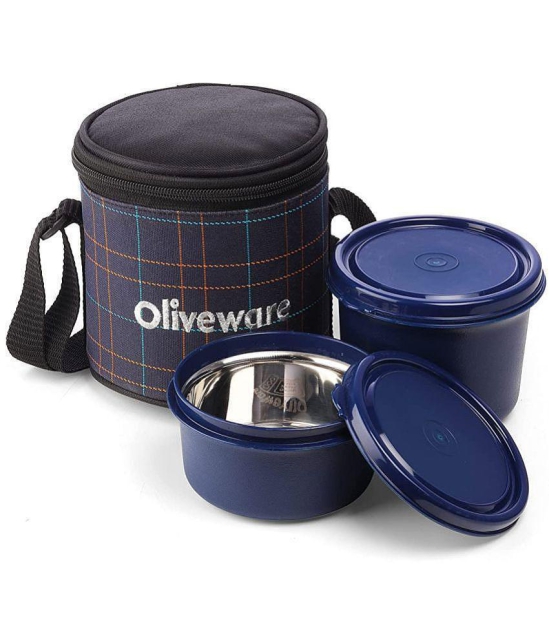 Oliveware Stainless Steel Lunch Box 2 - Container ( Pack of 1 )