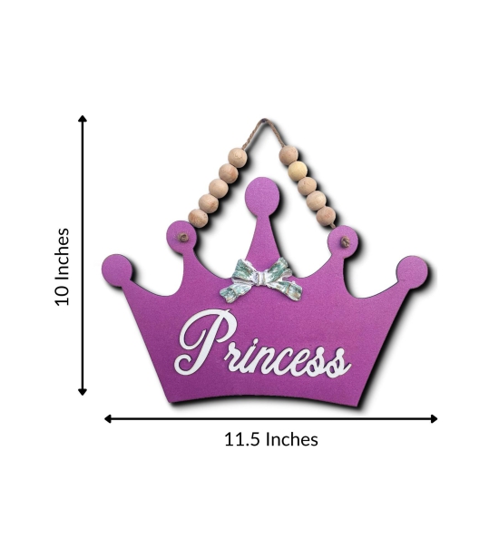 Princess Crown Wooden Wall Door or Wall Hanging Art