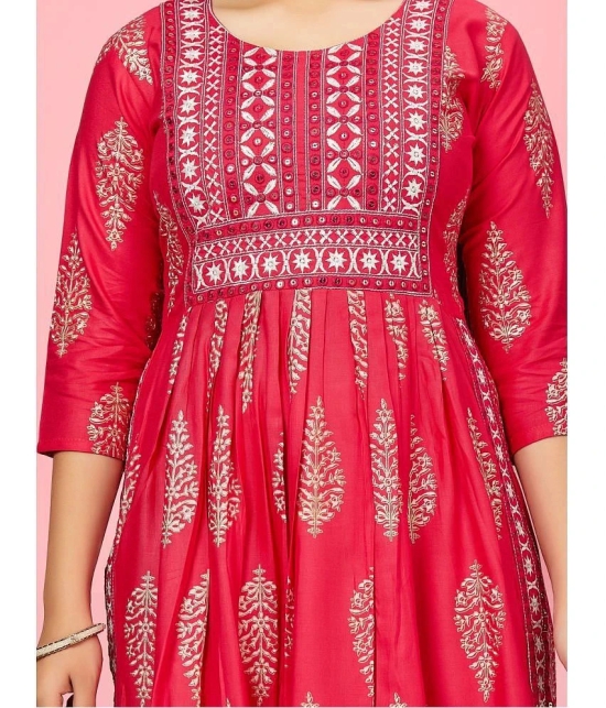 Aarika Pink Cotton Girls Kurti ( Pack of 1 ) - None