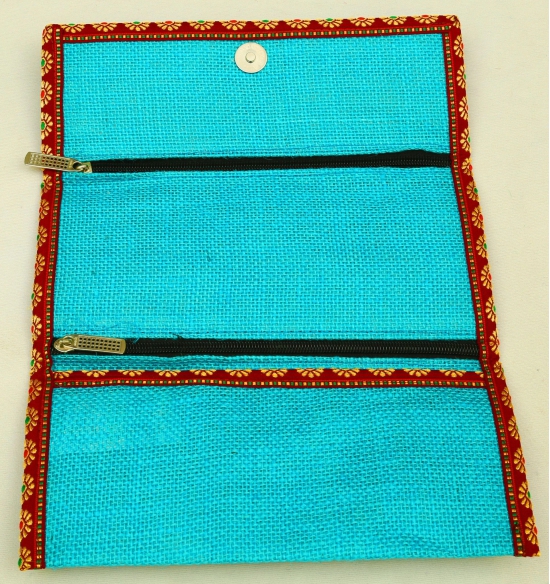 Jute Three folder purse