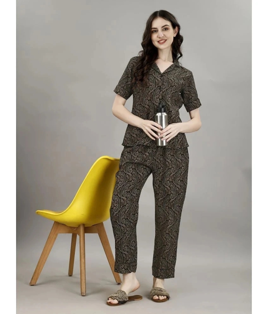 Smarty Pants Olive Cotton Womens Nightwear Nightsuit Sets ( Pack of 1 ) - None