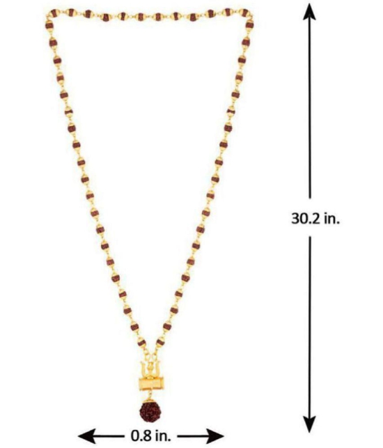 PAYSTORE Shiv Shakti Kavach 5 Mala With Shiv Trishul & Damru Wood Shiv Shakti Kavach Mukhi Rudraksha Wood Locket - None