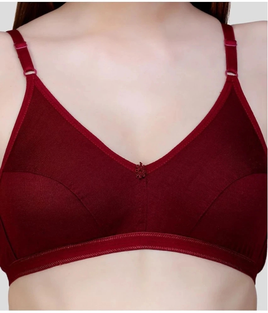 TCG Pack of 1 Cotton Blend Non Padded Womens Push Up Bra ( Maroon ) - None