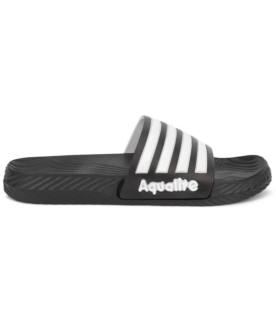 Aqualite Black Mens Slide Flip Flop - None