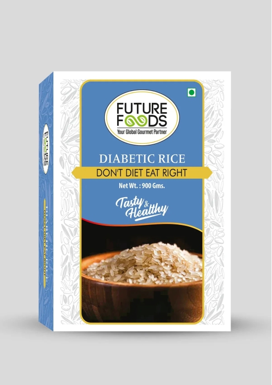 Future Foods Premium Diabetic Rice | Sugar Free | Gluten Free | Low Glycemic Index | Promotes Stable Blood Sugar Levels | Non-GMO | Vegan | 900g