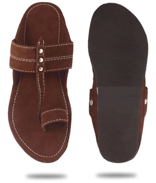 Anjaneya Creations Brown Mens Kolhapuris - None