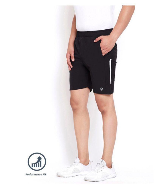 RANBOLT Black Polyester Lycra Football Shorts - None