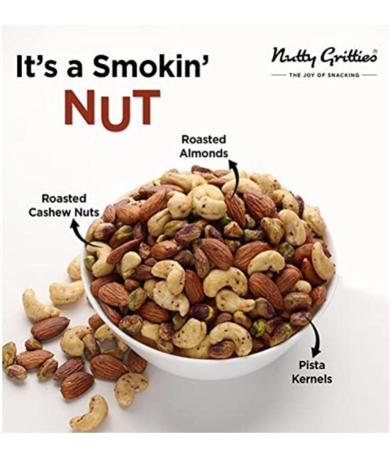 Nutty Gritties Premium Smoked Mixed nuts 200g - Roasted and Smoked Flavoured Pistachio Almonds, Cashew Nuts, Pistachio Kernel |