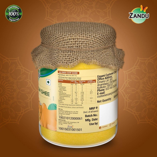 A2 Desi Cow Ghee (500ml) & FREE Pure Honey with Fruits & Herbs (650g)