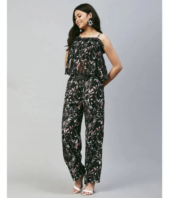 Selvia Black Printed Palazzo Top Set - None