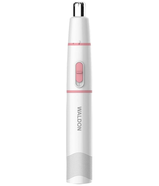 WALDON Nose&Eyebrow Trimmer White Cordless Nose Trimmer With 60 minutes Runtime