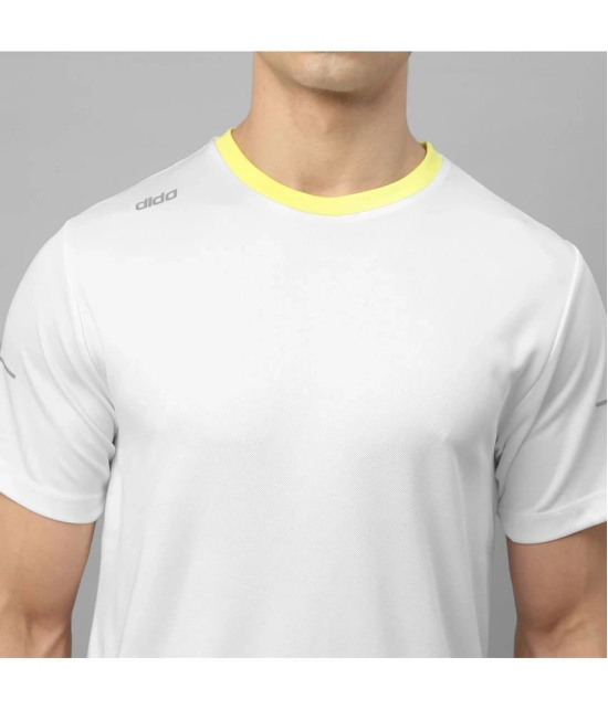 Dida Sportswear White Polyester Regular Fit Mens Sports T-Shirt ( Pack of 1 ) - None