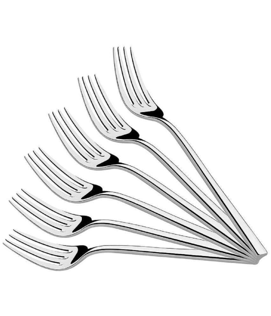 iview kitchenware - Silver Stainless Steel Table Fork ( Pack of 6 ) - Silver