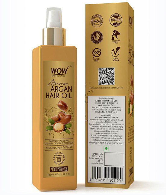 WOW Skin Science Moroccan Argan Hair Oil 200 ML