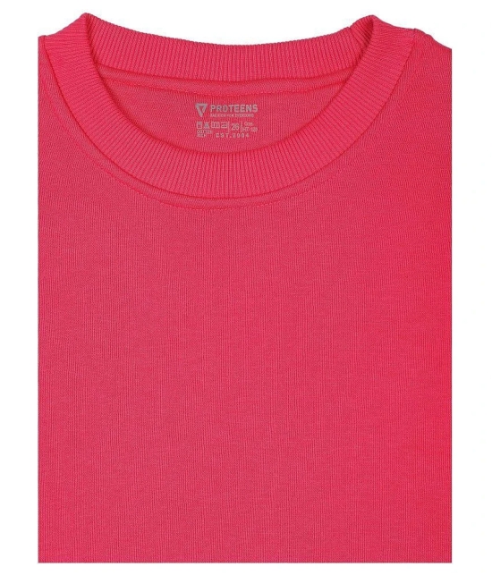 Proteens Girls Solid Fuchsia Round Neck Sweatshirt - None