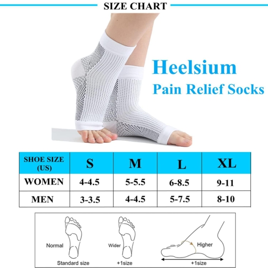 Neuropathy Socks for Women and Men for Relief Swollen Feet and Ankles-Free Size